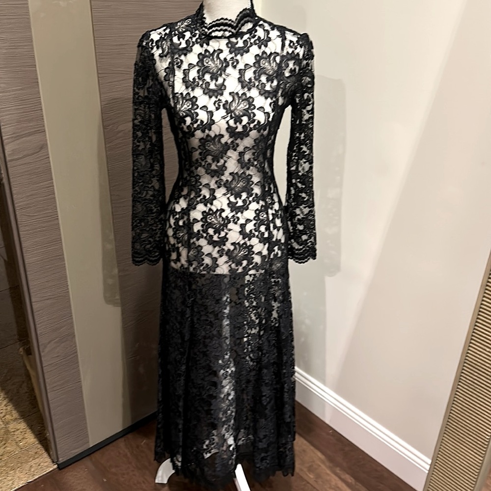 Black lace dress
